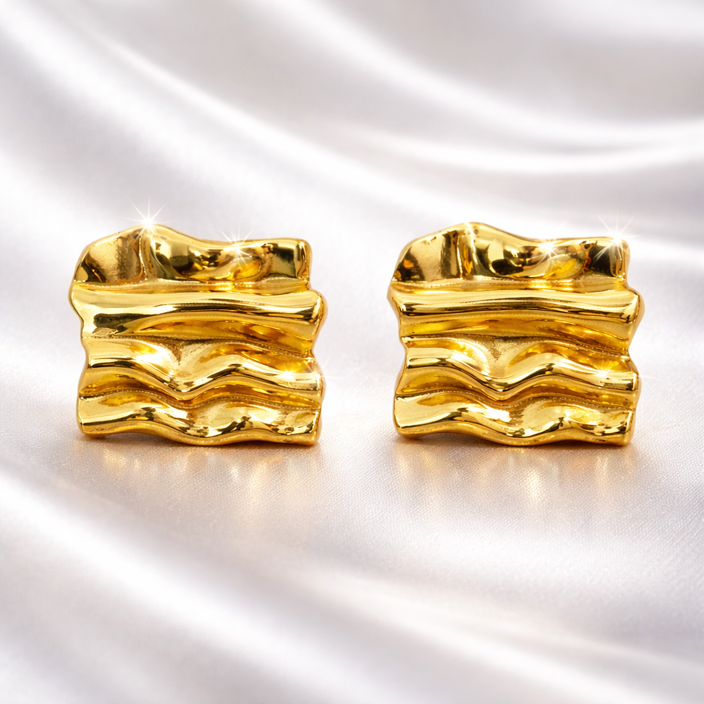 Pendientes Olas de Oro