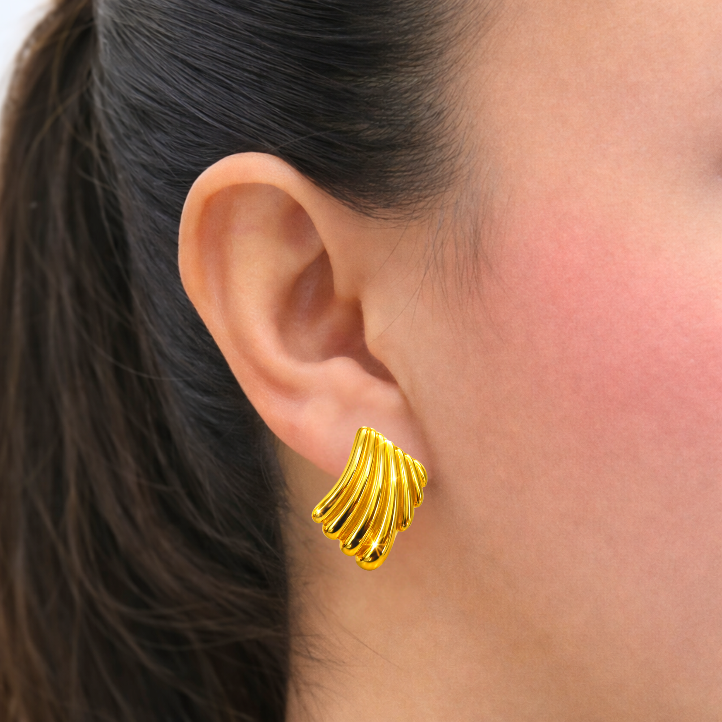 Pendientes Vieira Dorado