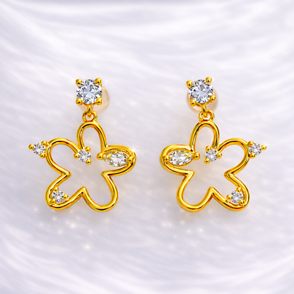 Pendientes Flor Brillante