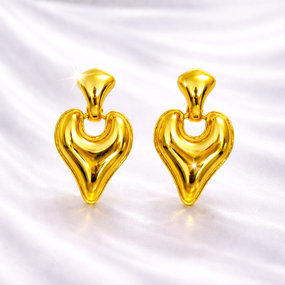 Pendientes Corazón Dorado