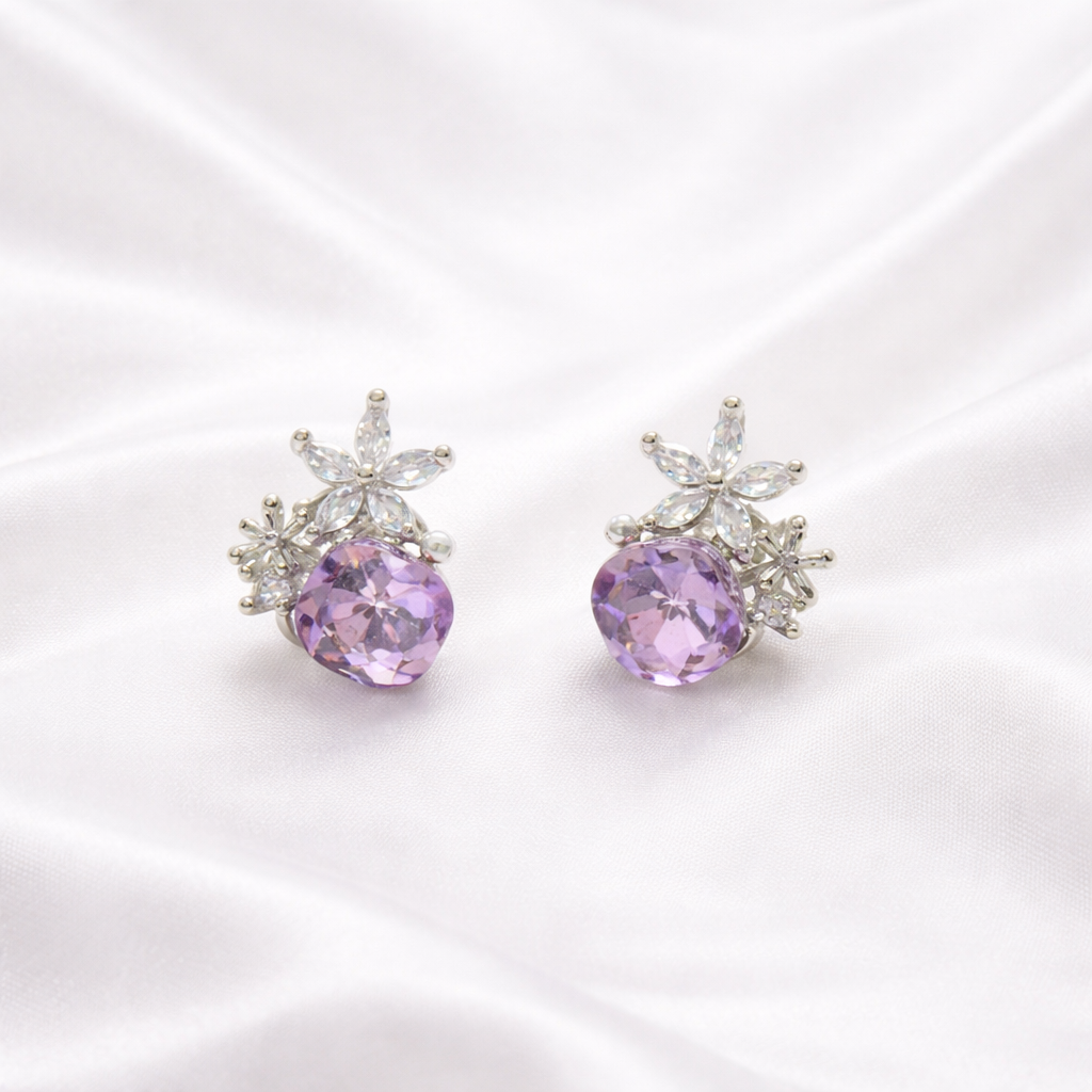 Pendientes Florales Violeta