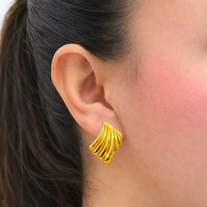 Pendientes Vieira Dorado
